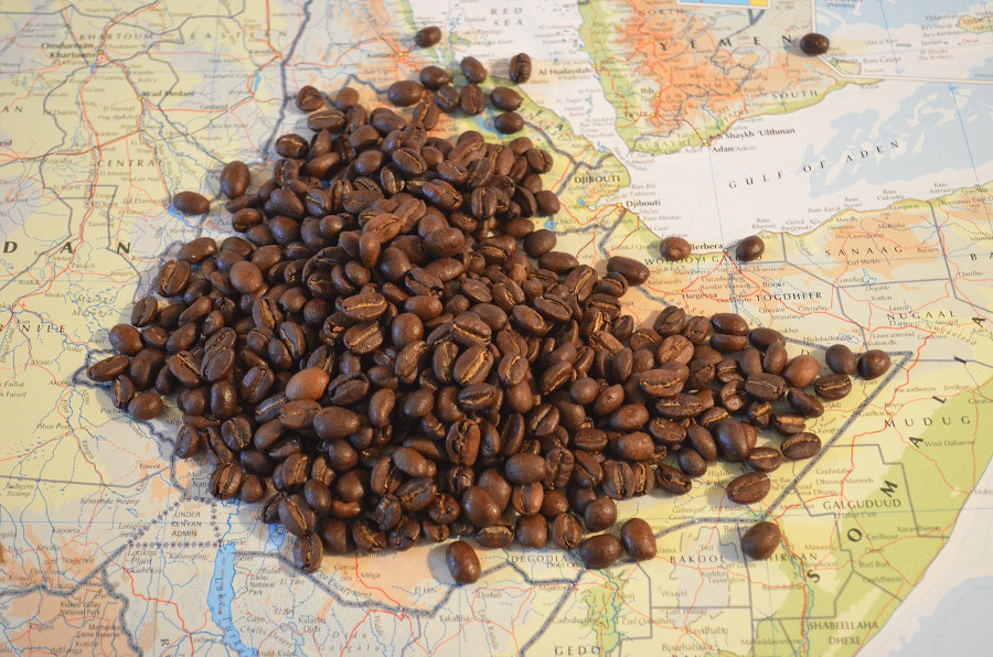 Ethiopia coffee map